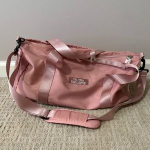 Til You Collapse Pink Blush Gym Bag